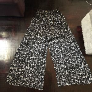 Sheer wide leg pants